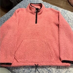PINK Victoria's Secret Coral Sherpa Sweater